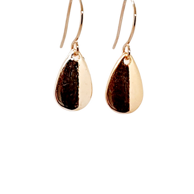 Petite rose gold tear drop dangles