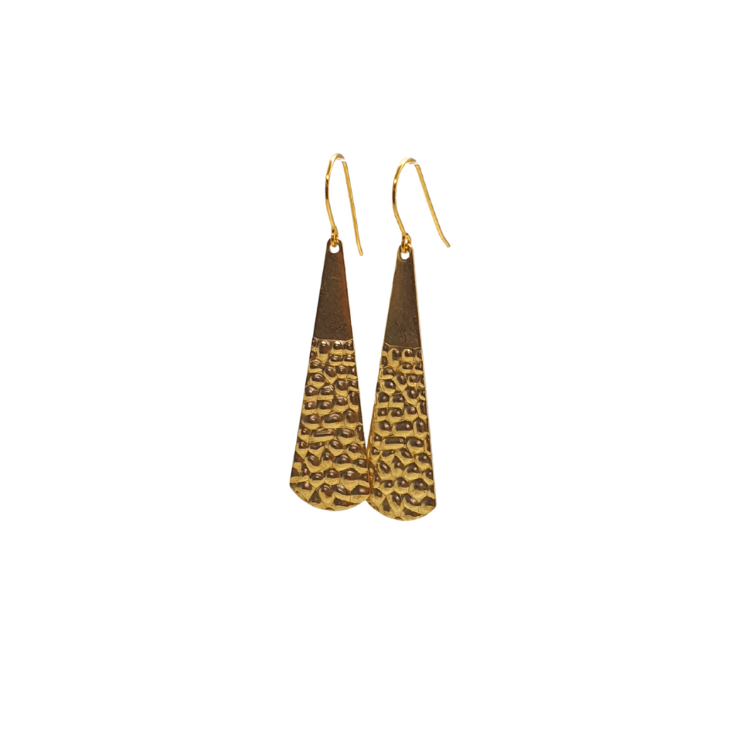 Tectured gold everyday dangles