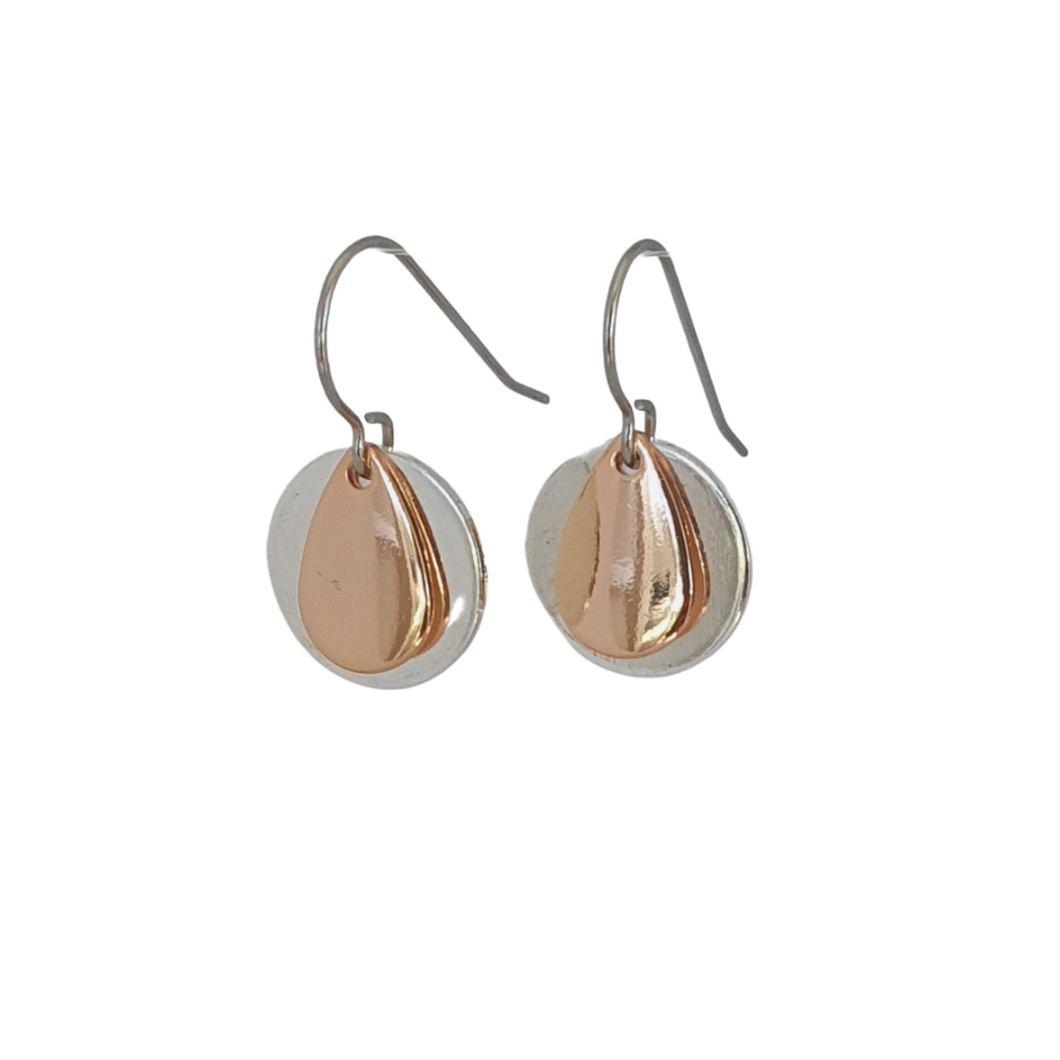 NEW Harlyn silver & rose gold dangle