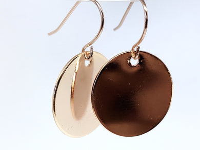 Rose Gold everday disc Dangles