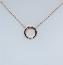 Rose gold circle of life necklace