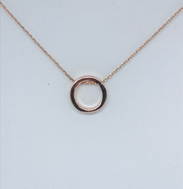 Rose gold circle of life necklace