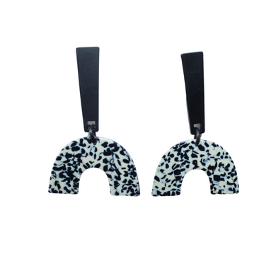 Jaime Ivory & black stud dangles